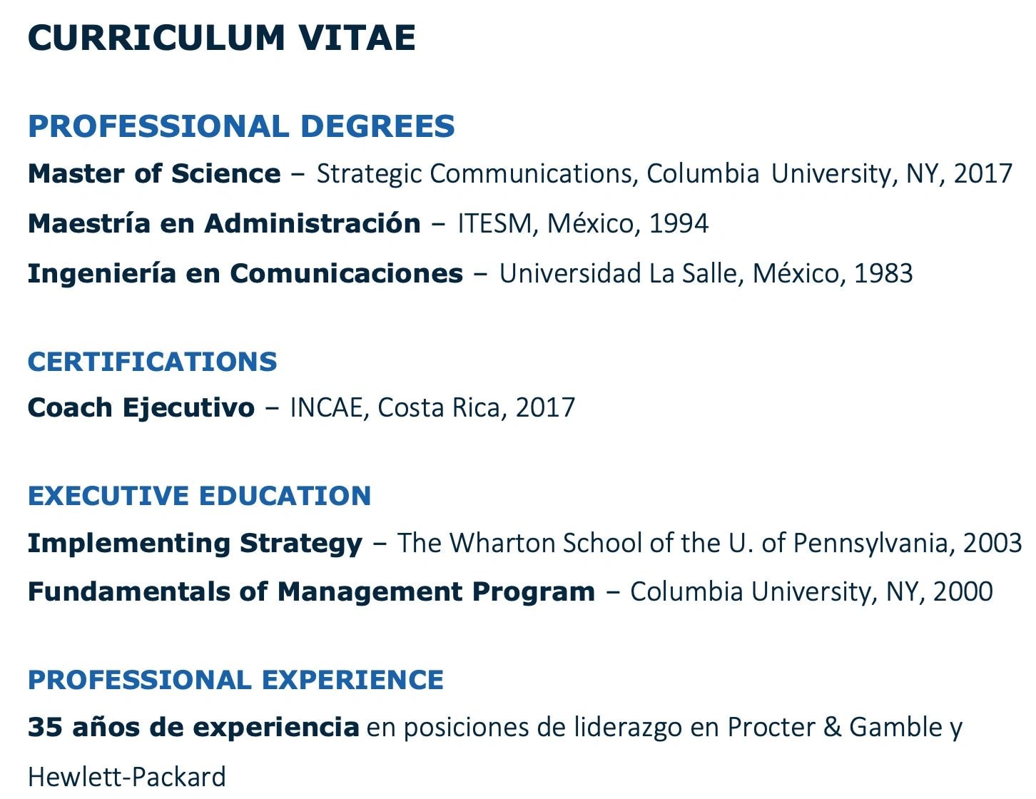 Currículum Vitae - Gerardo Estrada